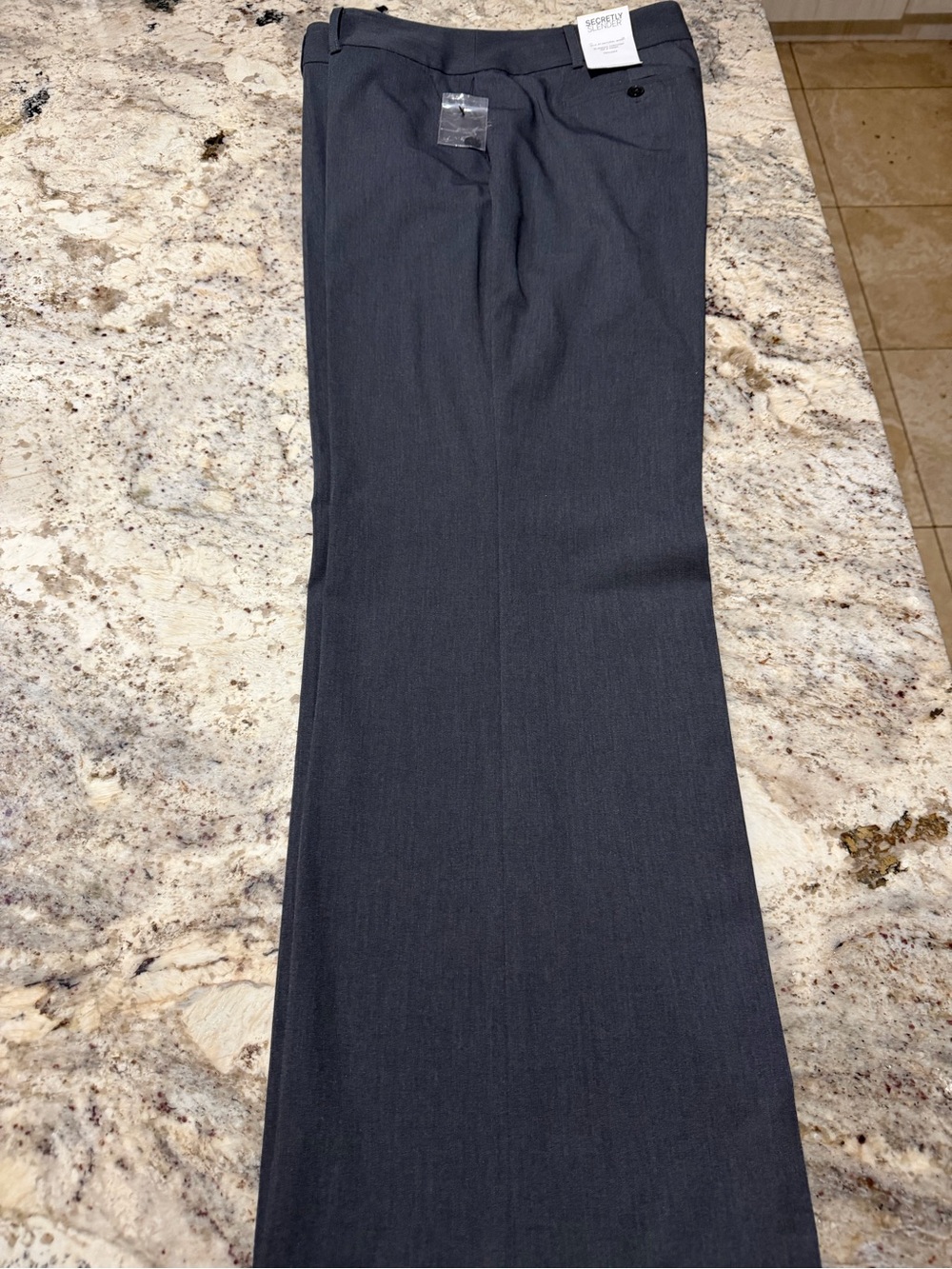 Liz Claiborne Career JCP Slimming Secretly Slender Trouser Career Gray SZ 14 NWT